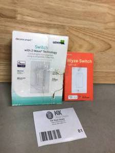 Lot of Assorted Light Switch  May Contain Missing Pieces and Parts Customer Returns See Pictures