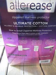 lot 45 image: AllerEase Maximum Allergy Zippered Mattress Protector-Full