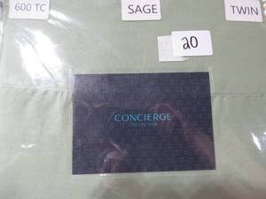 lot 20 image: Concierge Collection Bed Sheets-6 Piece, Sage-Twin