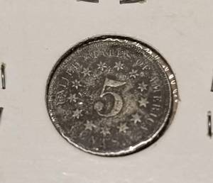 1867 US SHIELD NICKEL