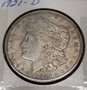 3 SILVER DOLLARS 1921D, 1921S MORGANS & 1922D PEACE