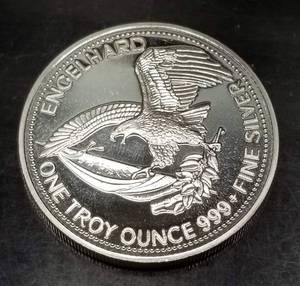 1 TROY OZ .999 FINE SILVER 1985 THE AMERICAN PROSPECTOR