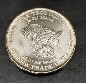 1 TROY OZ .999 FINE SILVER US ASSAY OFFICE SAN FRANCISCO 1981