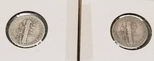 2 MERCURY DIMES 1925-D 1926-D