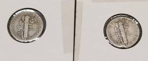 2 MERCURY DIMES 1924 1939