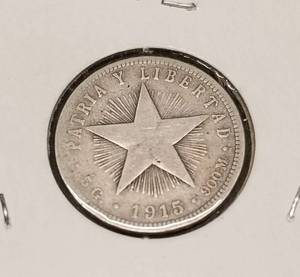 1915 CUBA SILVER VIENTE CENTAVOS