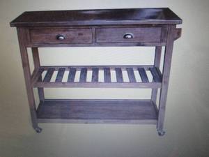 lot 77 image: Sonoma Kitchen Cart open box Retail...
