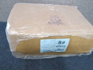 lot 160 image: Case of 500 Ross & Wallace 8# White...