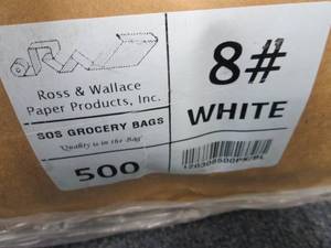 lot 163 image: Case of 500 Ross & Wallace 8# White...