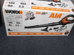lot 250 image: Worx 20V Lithium Ion SweeperBlower...