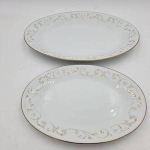 2 Rare Vintage Noritake Duetto Platters