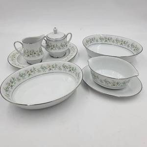Stunning Rare Vintage 6 Piece Noritake 2031 Savannah Set with Platinum Rims (Valued $250)