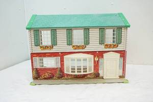 lot 81 image: vintage tin doll house