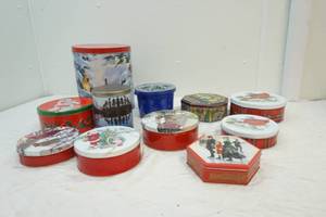 lot 89 image: holiday tins