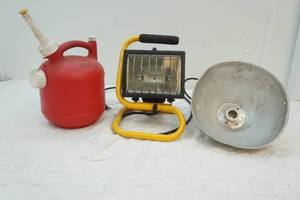 lot 94 image: gas container, halogen light, heat lamp