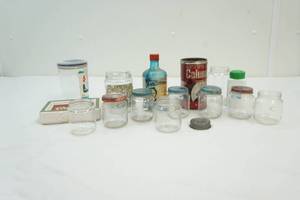 lot 181 image: vintage jars and cans
