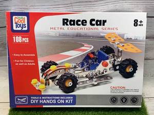 lot 18 image: BRAND NEW 108 RACE CAR METAL TOY ERECTOR TOY SET