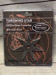 lot 19 image: BRAND NEW KENTUCKY CUTLERY THROWING STAR WITH SHEATH