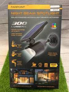 lot 36 image: BRAND NEW NIGHT BEAM SOLAR SPOTLIGHT MOTION ACTIVATED