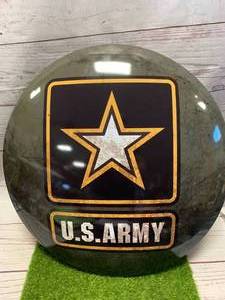 lot 40 image: METAL OVAL U S ARMY SIGN 16 DIAMETER