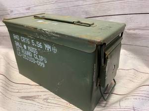 lot 51 image: GENUINE MILITARY .50 CAL AMMO BOX CAM