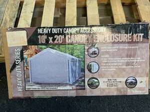 lot 75 image: HEAVY DUTY 10X20 CANOPY ENCLOSURE KIT