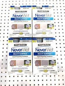 lot 94 image: LOT OF FOUR NEW RUST-OLEUM NEVER WET TREATMENTS