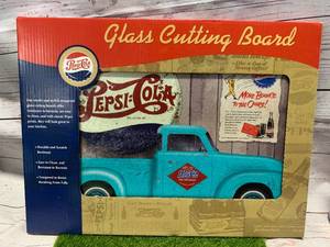 lot 96 image: BRAND NEW PEPSI COLA GLASS CUTTING BOARD