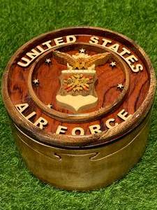 lot 106 image: CUSTOM WOOD US AIR FORCE LOCKING BOX
