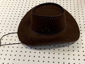lot 111 image: NEW FAUX SUEDE.COWBOY HAT DARK BROWN