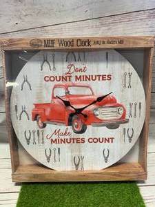lot 138 image: WOOD TRUCK CLOCK
