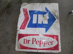 lot 94 image: Metal. sign measures 27x35...