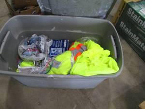 lot 103 image: Lot of safety goggles vests and mor...