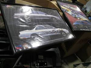 lot 132 image: 2 Framed car posters 2x3...