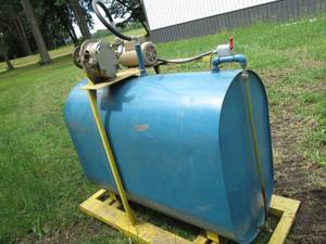 lot 11 image: 250 gallon fuel tank. Mounted on me...