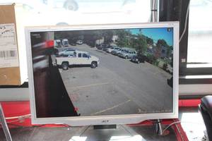 lot 633 image: Security System with GW Satellite Network Video Recorder, Monitor, Control Box, Remote Control, (8) Cameras