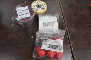 lot 672 image: Lot of (19) Shop Supplies w Sanding Discs, Buffing Pads, Hand Pads