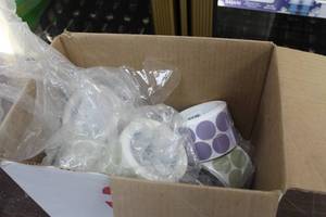 lot 673 image: Lot of (7 Rolls) 3M 1-14 Round Sticker Labels
