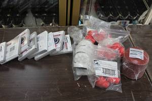 lot 676A image: Lot of (21) Discs, Pads, Handles, Buffers