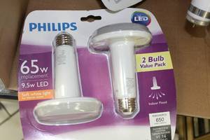 lot 703 image: Lot of (11) Phillips LED Indoor Flood Bulb 2-Pack 65W Replacement Soft White Light (in original packaging)