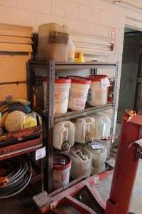 lot 867 image: MetalWood Shelving Unit 3-shelf