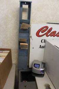 lot 910 image: Amano PIX 95 Time Card Machine with Time Card Holder