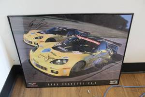lot 965 image: 2009 Corvette C6.R Autographed Print