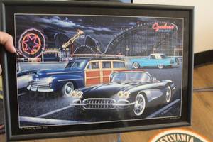 lot 896 image: Thrill Rides by Helen Flint Signed Electric Art , FramedSingle Matte