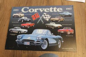 lot 964 image: Corvette metal Sign