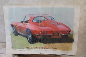 lot 959 image: 1963 Corvette Split Window Coupe Print
