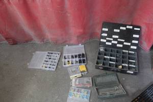 lot 1174 image: Lot of (7) Misc. Items - Rivets, Nails, Cases