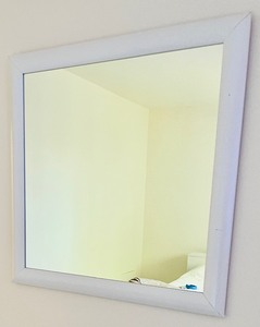 Whimsical White Framed Mirror