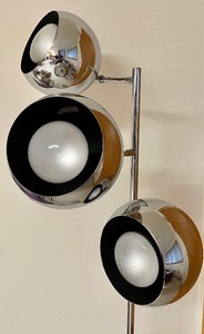 Vintage Three Ball Chrome Floor Lamp