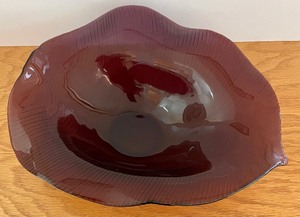 Pretty Plum Art Glass Bowl